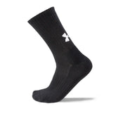 Meia Unissex Under Armour Core Cotton Cano Alto - Preta - Pacote com 3 pares